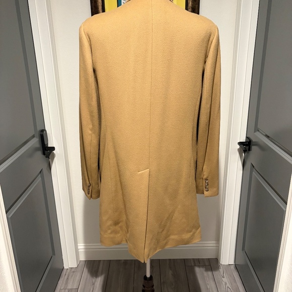 J Crew Mens Wool & Cashmere Top Coat Tan Size Large - Mint Condition - Picture 3 of 6